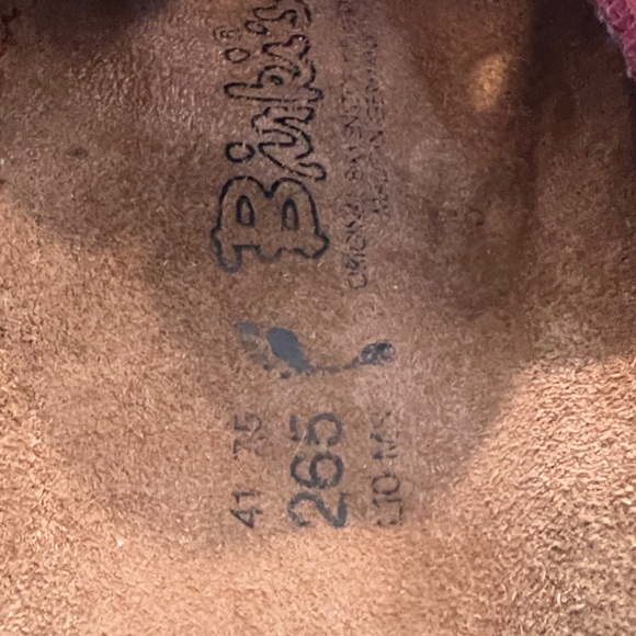 Birkenstock ladies red leather slip on clogs size 41 (10) ladies (8) men - Picture 9 of 11